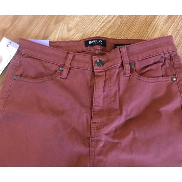 Buffalo David Bitton Pants Jeans Rust Womens 4/29 Hanna High Rise Stretch Skinny - Picture 2 of 13